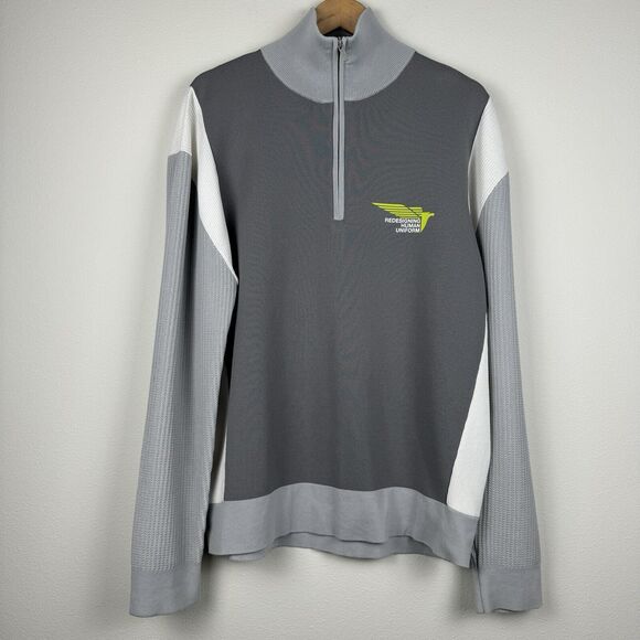 Zara x Rhuigi 1/4 Zip Pullover Sweater Size XL Color Block Grey RHUDE - Picture 1 of 4